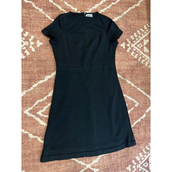 Womens Aled Couture Made in Israel Black Wool Sheath Dress Office Formal Size 12 - Picture 7 of 8